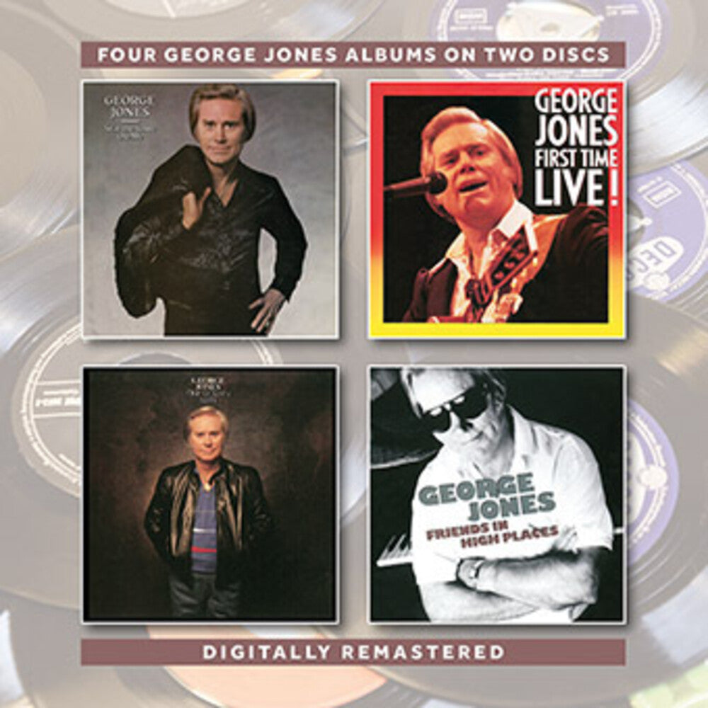 the album cover for George Jones - Still The Same Ole Me / First Time Live! / One Woman / Friends In High Places
