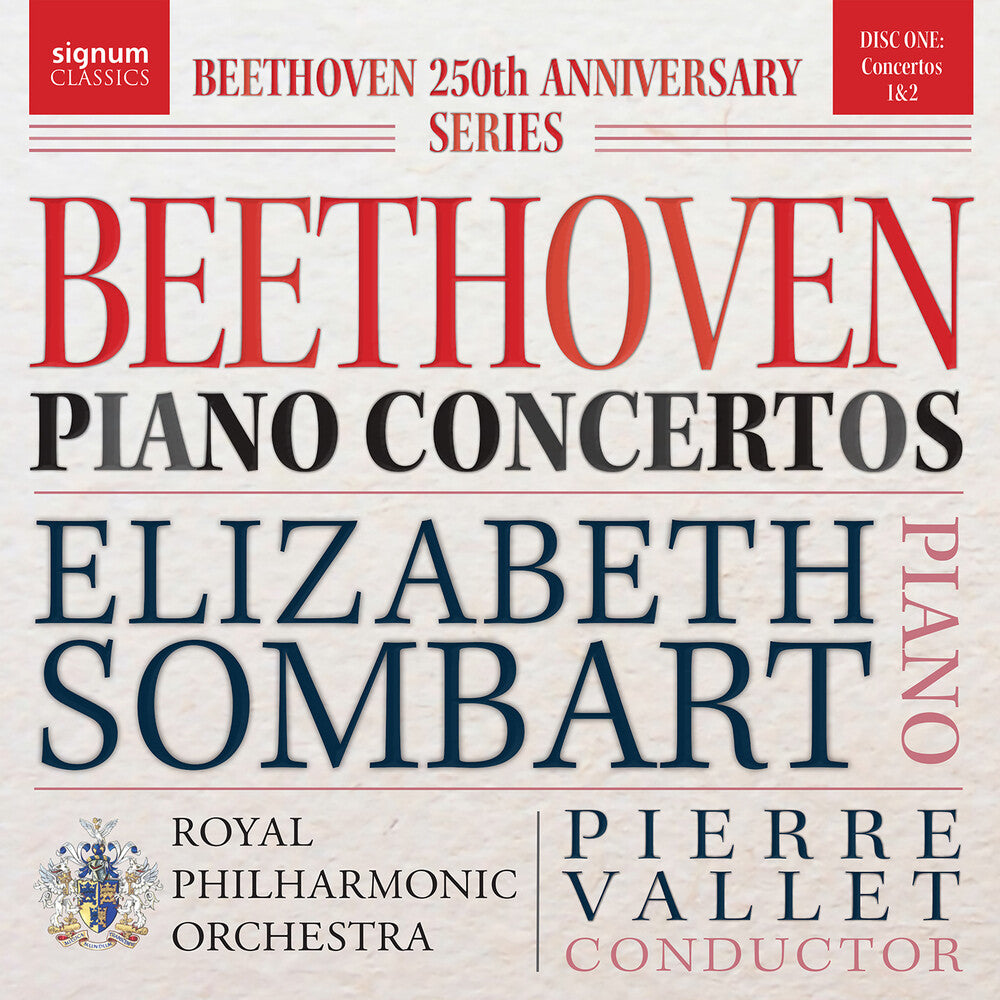 the album cover for Beethoven / Sombart / Vallet - Piano Concertos 1