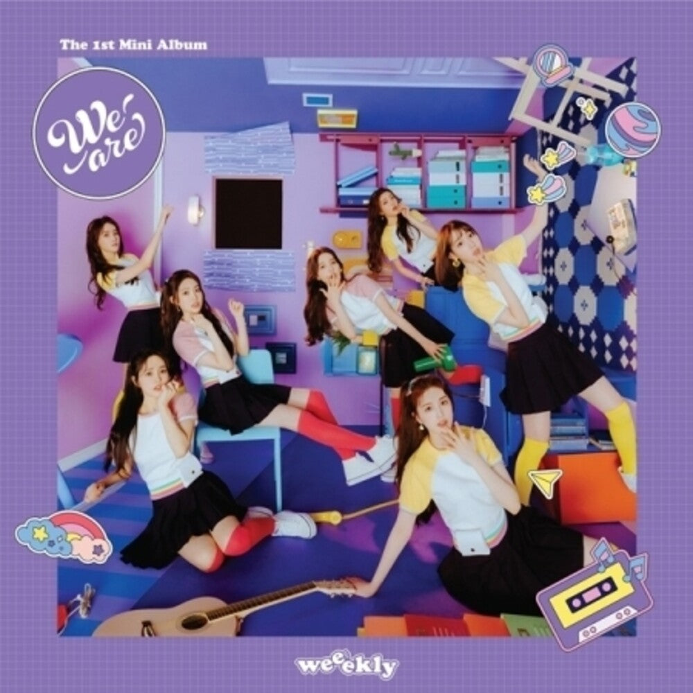 the album cover for Weekly - We Are (incl. 82pg Photobook, 2pc Photocard, Polaroid Photocard, Sticker Pack + Event Ticker)