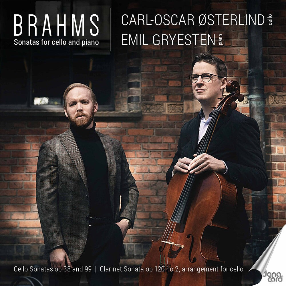the album cover for Brahms / Osterlind / Gryesten - Sonatas for Cello & Piano