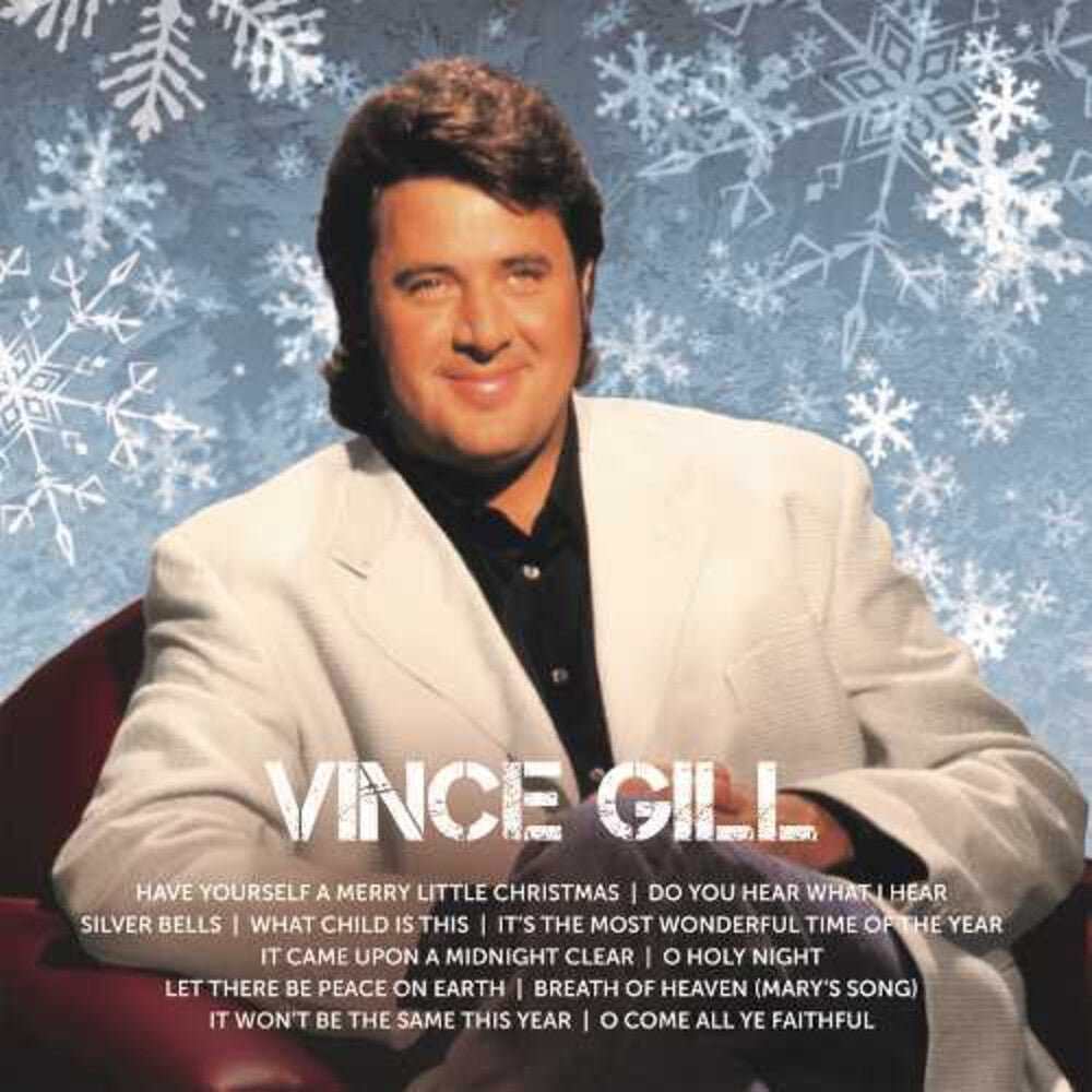 the album cover for Vince Gill - Christmas Icon