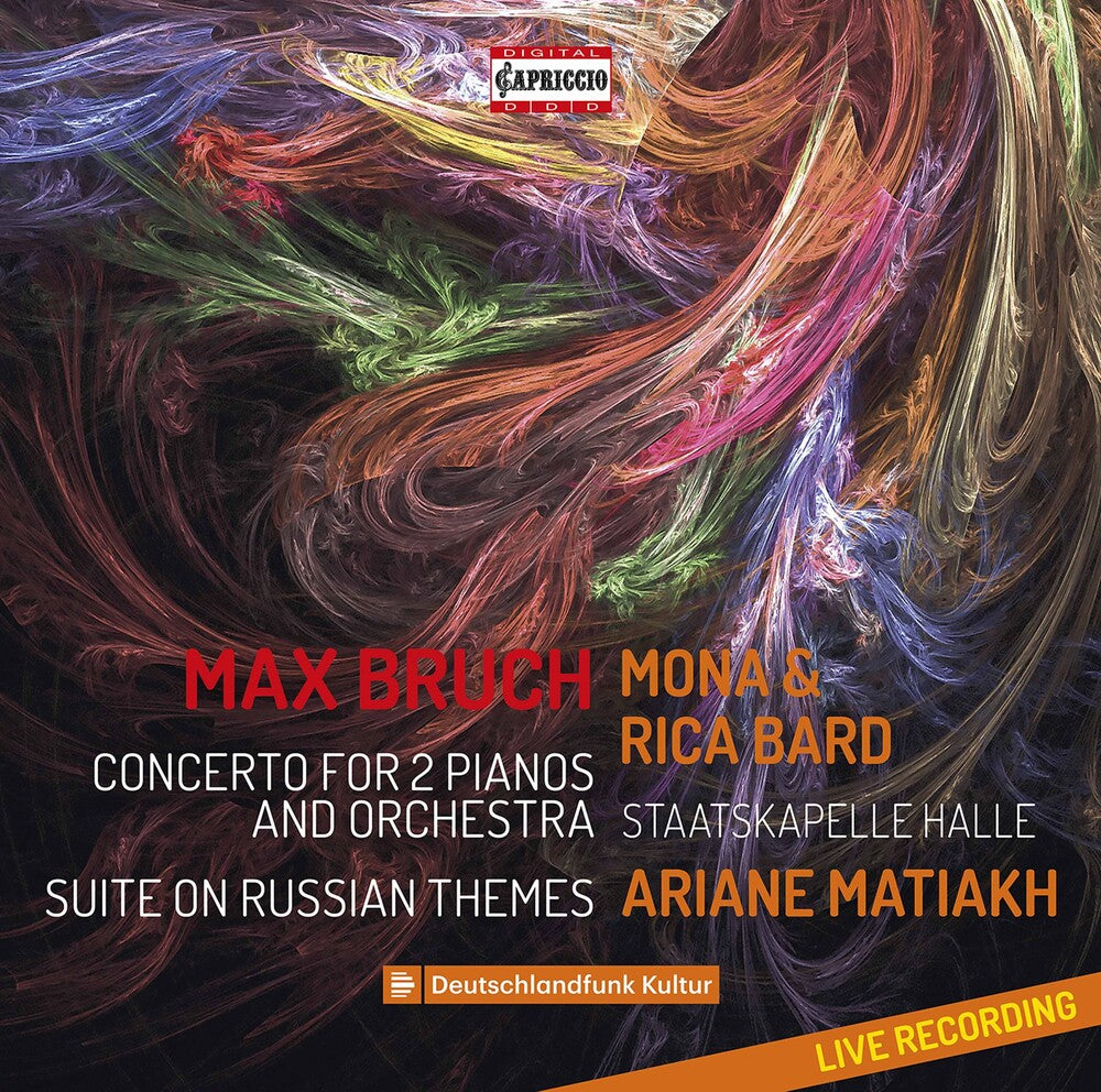 the album cover for Bruch / Staatskapelle Halle / Matiakh - Concerto for 2 Pianos