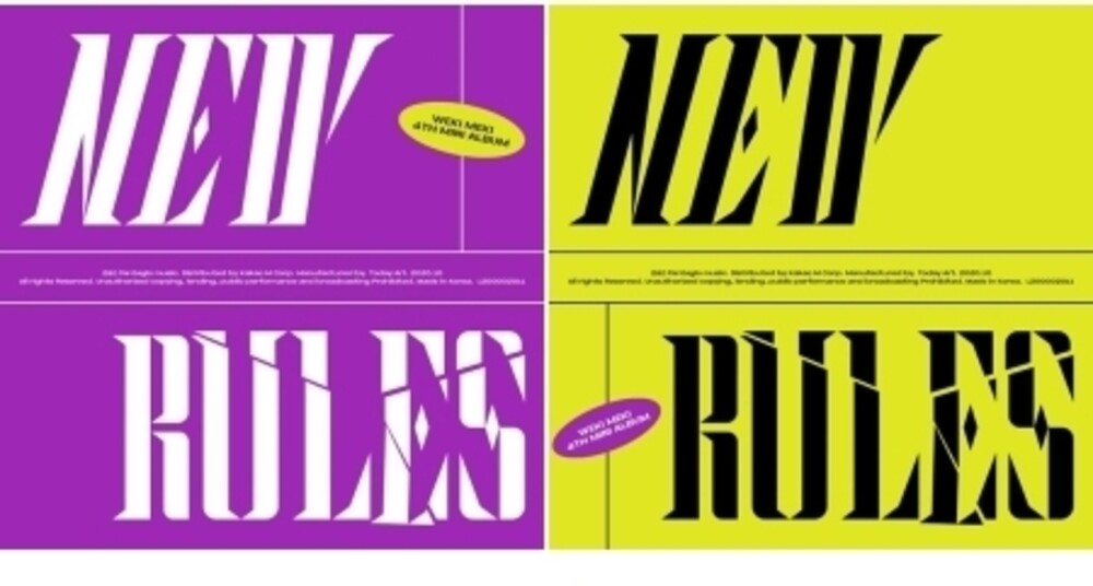 the album cover for Weki Meki - New Rules (Random Cover) (incl. 72pg Photobook, Tag Card + Photocard)