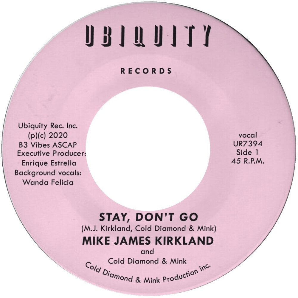 the album cover for Mike James Kirkland - Stay, Don't Go
