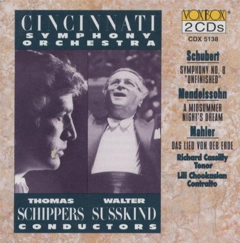 the album cover for Thomas Schippers - Schubert Mendelssohn Mahler