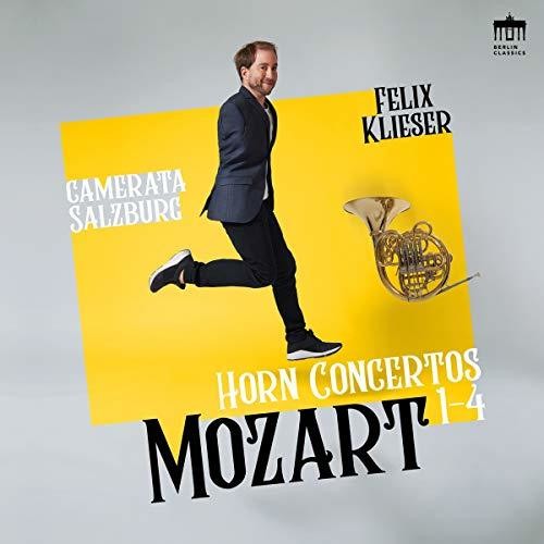 the album cover for Mozart / Klieser / Salzburg - Horn Concertos 1-4