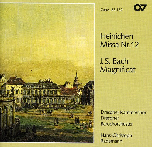 the album cover for Heinchen/Bach - Mass 12 / Magnificat