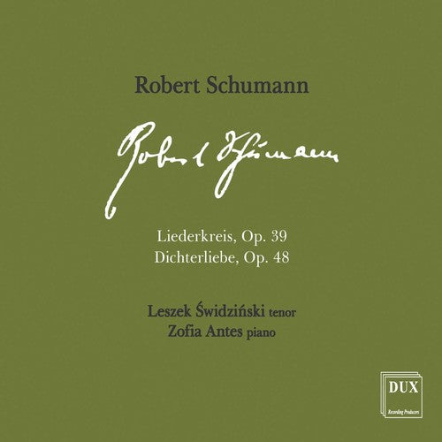 the album cover for Schumann / Swidzinski / Antes - Liederkreis / Dichterliebe