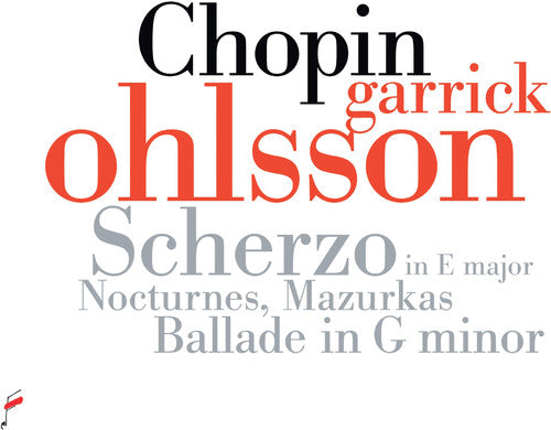 the album cover for Chopin / Ohlsson - Scherzo in E Major