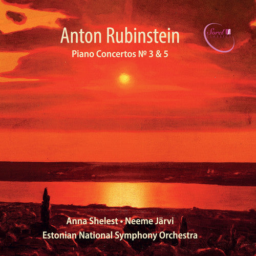 the album cover for Rubinstein / Shelest / Jarvi - Piano Concertos 3 & 5