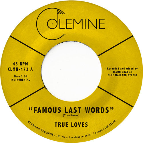 the album cover for True Loves - Famous Last Words