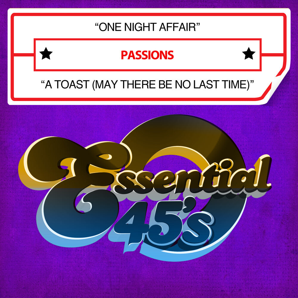 the album cover for Passions - One Night Affair / A Toast (Mod)