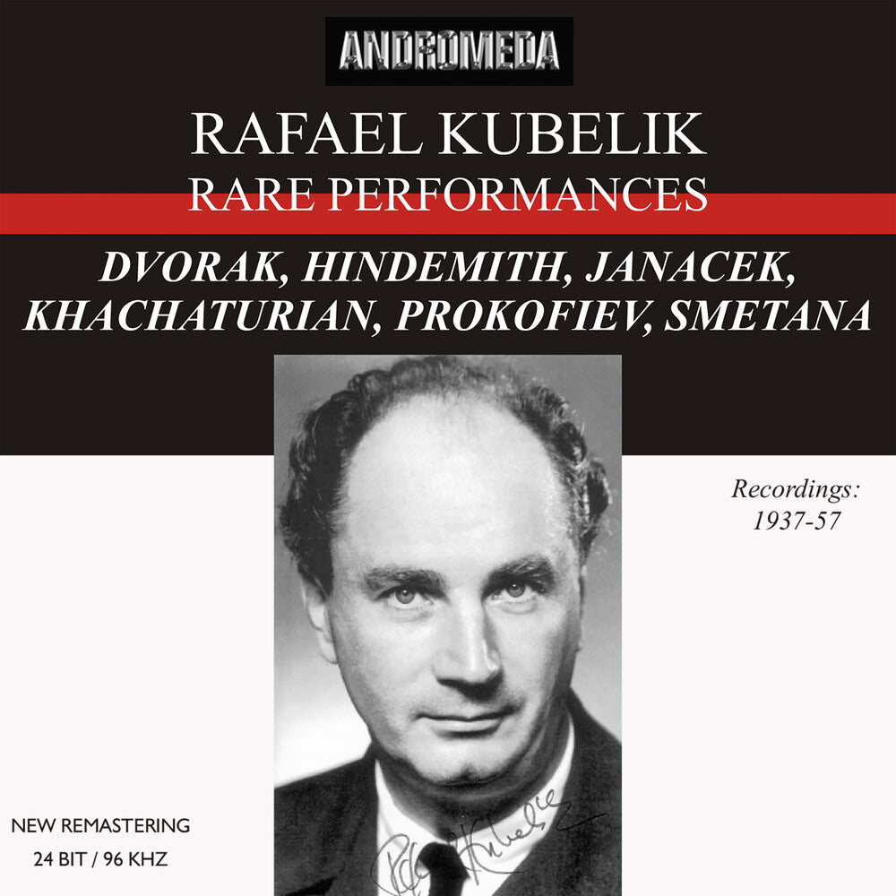 the album cover for Dvorak / Hindemith / Janacek - Rafael Kubelik Rare Performance