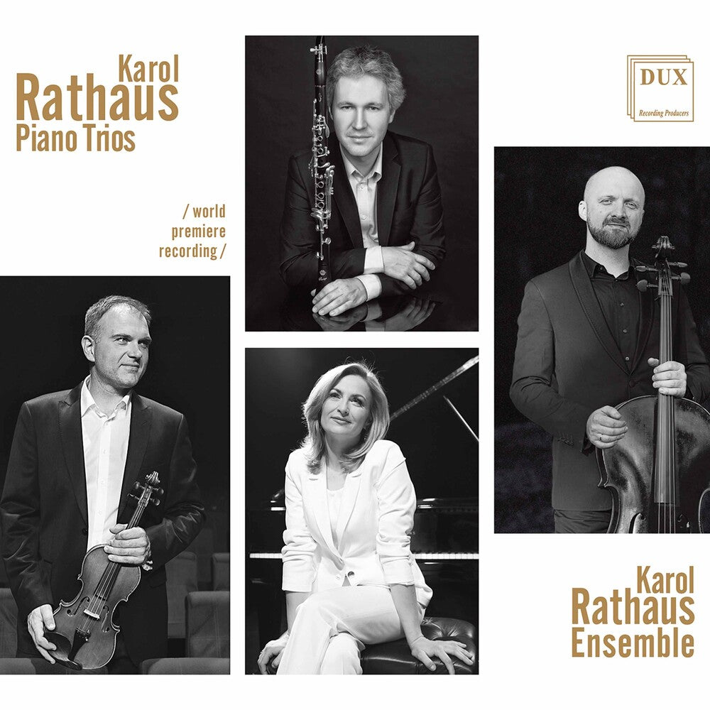 the album cover for Rathaus - Piano Trios