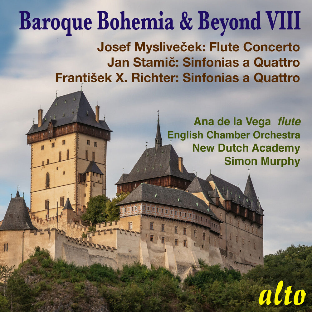 the album cover for New Dutch Academy / Simon Murphy / Eco - Baroque Bohemia & Beyond Viii (Stamic Richter)