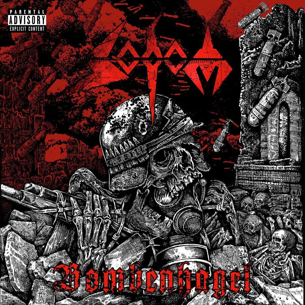 the album cover for Sodom - Bombenhagel