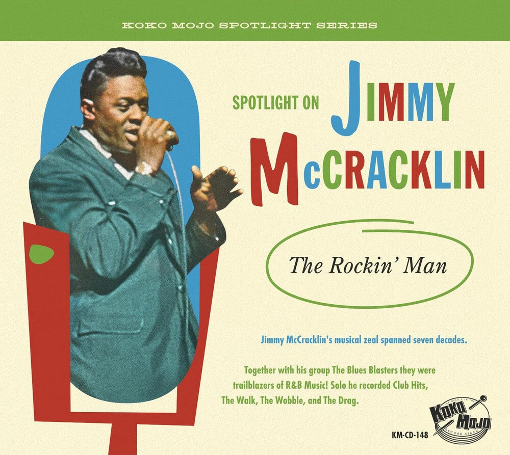 the album cover for Jimmy Mccracklin - The Rockin' Man