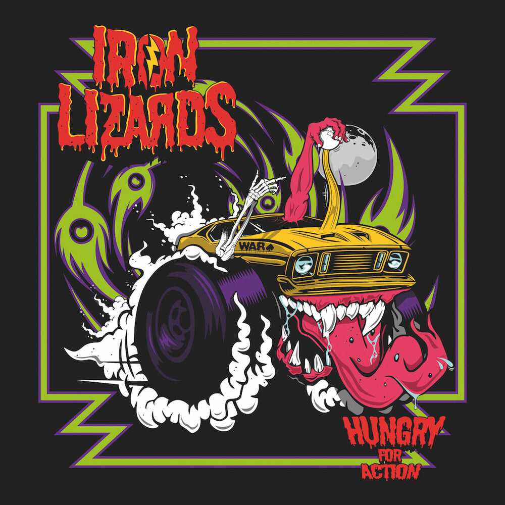 the album cover for Iron Lizards - Hungry For Action