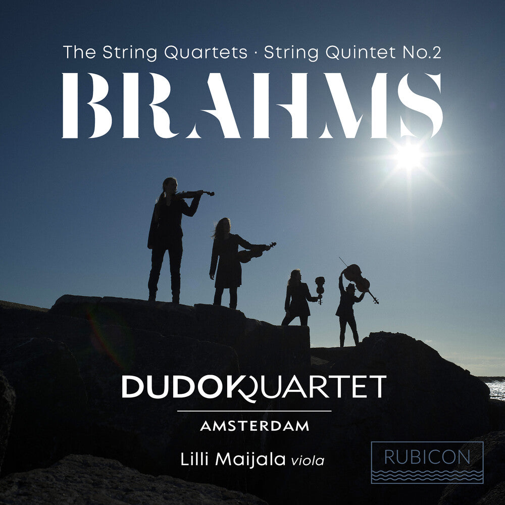 the album cover for Dudok Quartet Amsterdam - Brahms: The String Quartets String Quintet No. 2