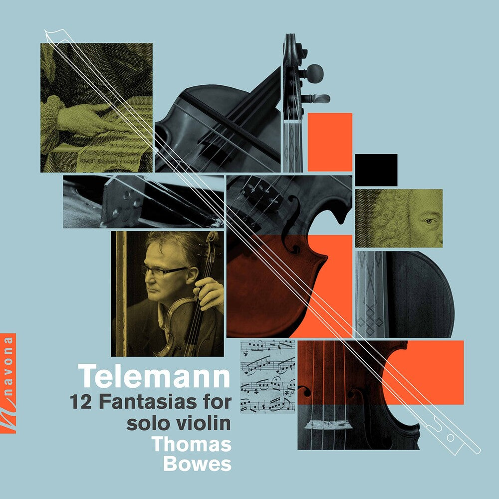 the album cover for Telemann / Bowes - 12 Fantasias For Solo Violin