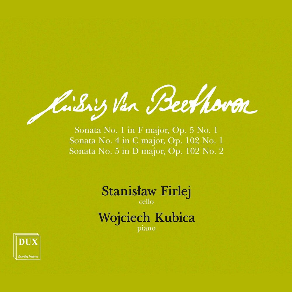 the album cover for Beethoven / Firlej / Kubica - Cello Sonatas