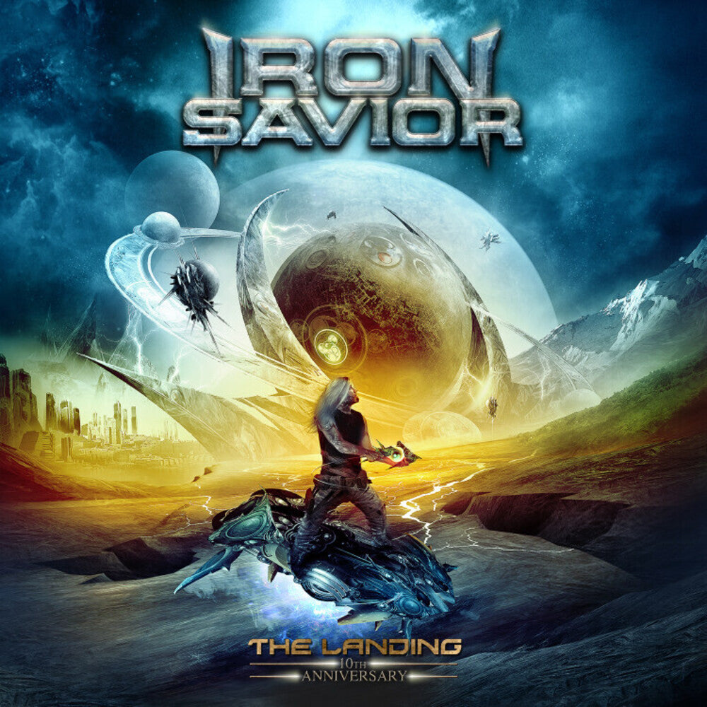 the album cover for Iron Savior - The Landing