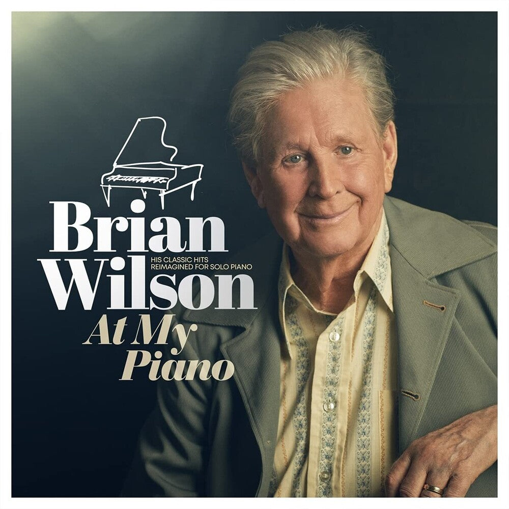 the album cover for Brian Wilson - At My Piano