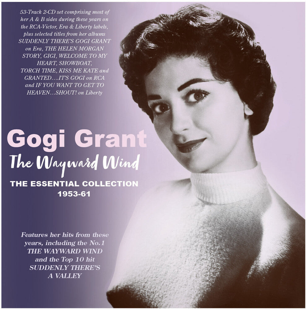 the album cover for Gogi Grant - Wayward Wind: The Essential Collection 1955-61