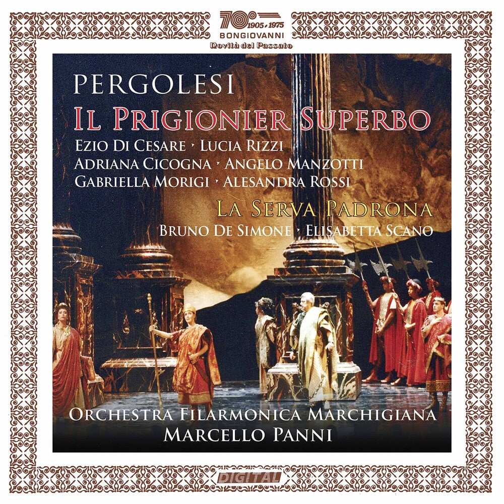 the album cover for Pergolesi / Cesare / Panni - Il Prigionier Superbo (2pk)