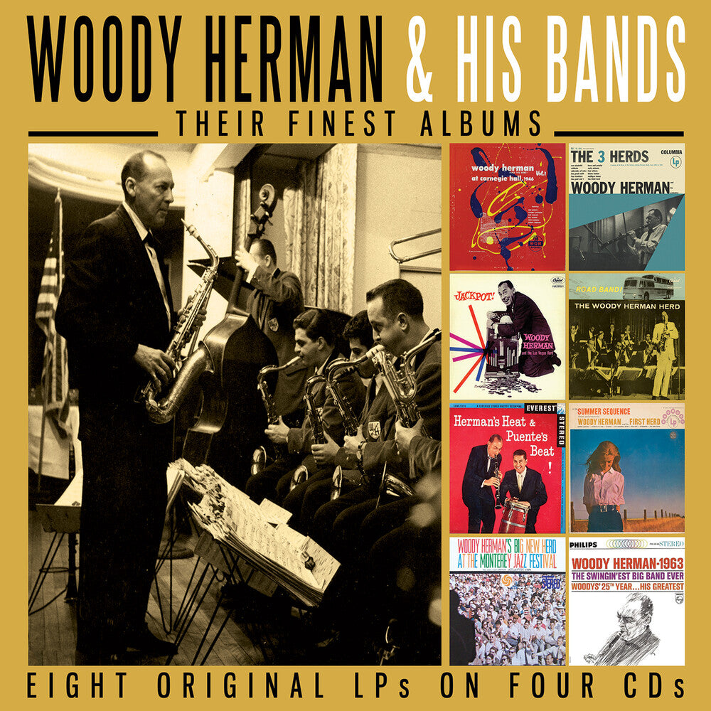 the album cover for Woddy Herman & His Bands - His Finest Albums