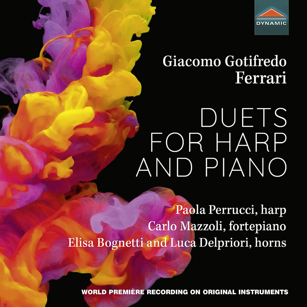 the album cover for Ferrari / Perrucci / Delpriori - Duets For Harp & Piano