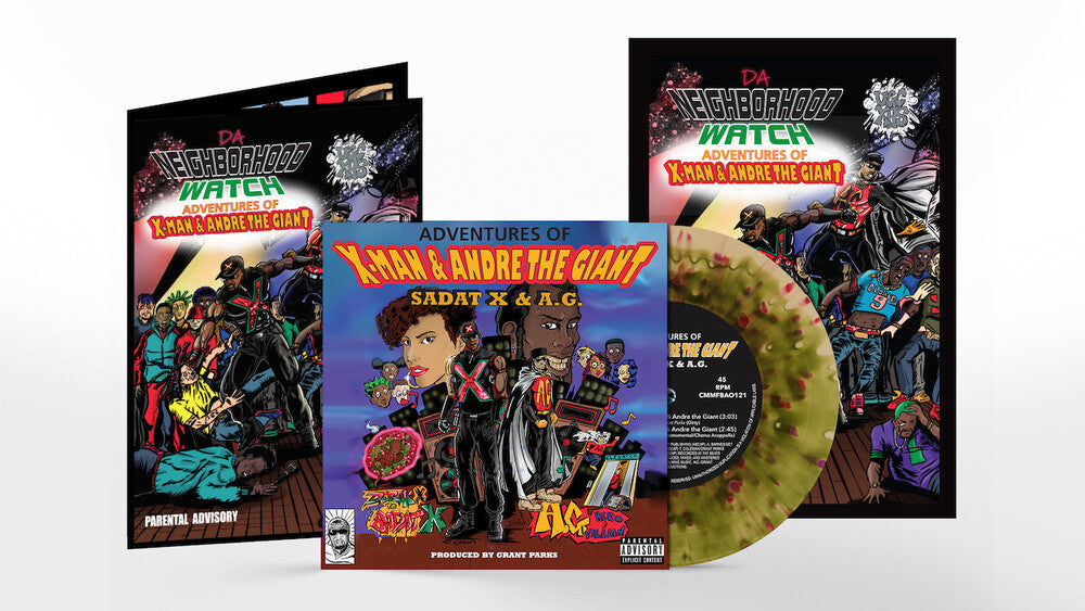 the album cover for Sadat X & A.G. - Adventures Of X-Man & Andre The Giant