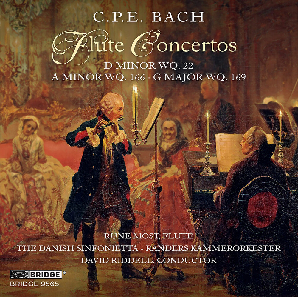 the album cover for C Bach .P.E / Danish Sinfonietta - Flute Concertos