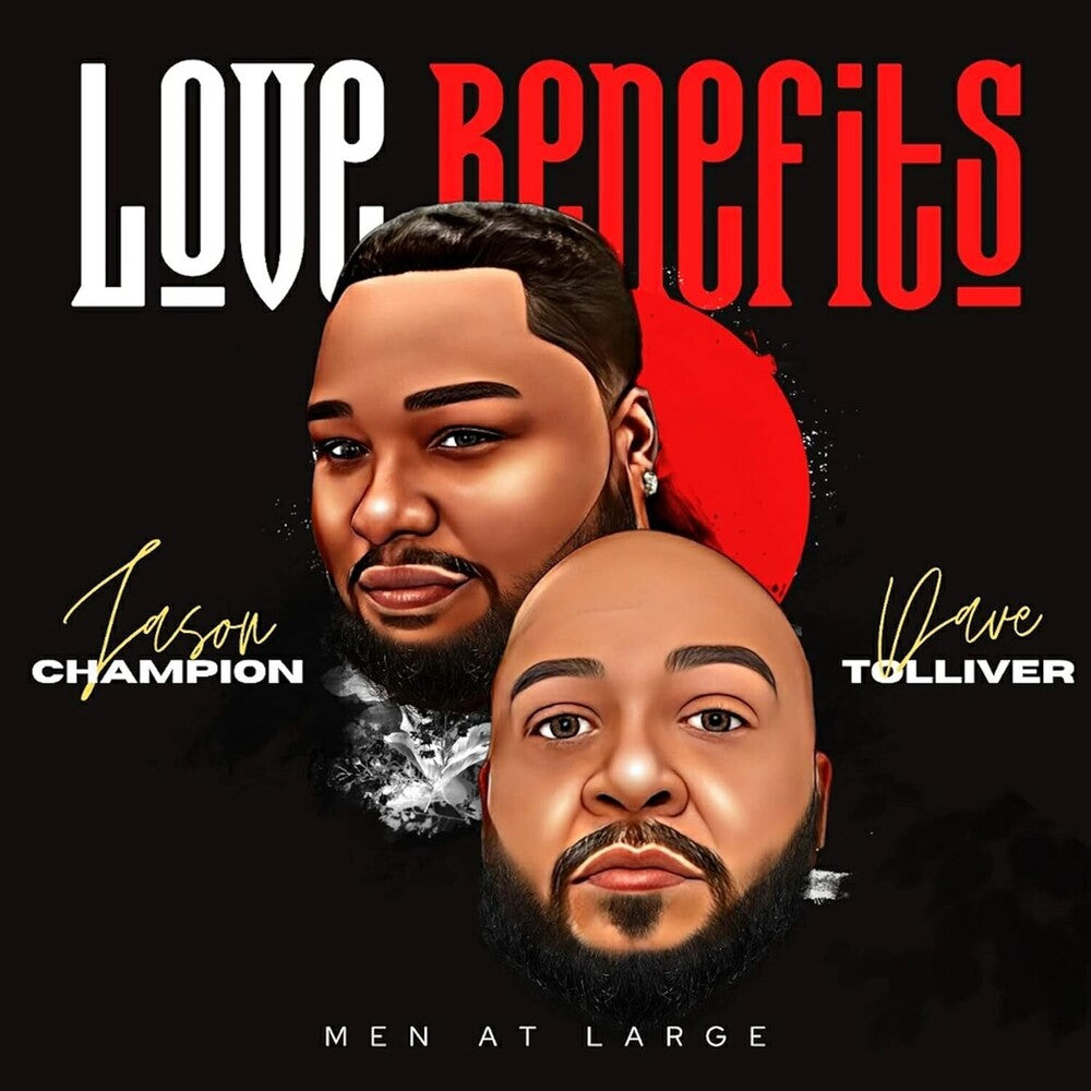 the album cover for Men At Large - Love Benefits