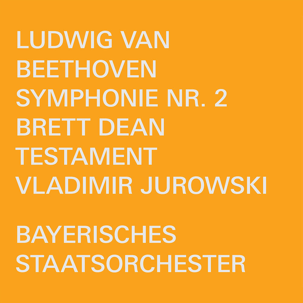 the album cover for Bayerisches Staatsorchester / Beethoven - Symphony 2 / Testament