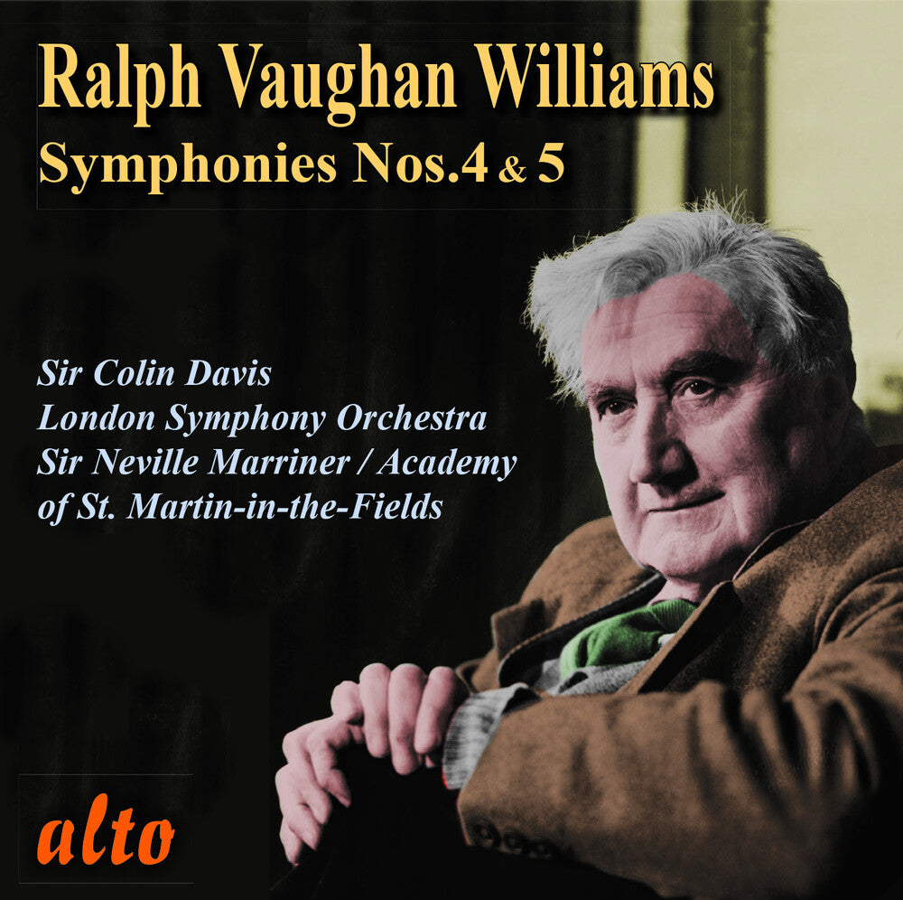 the album cover for Sir Davis Colin - Vaughn William: Symphonies Nos .4 & 5
