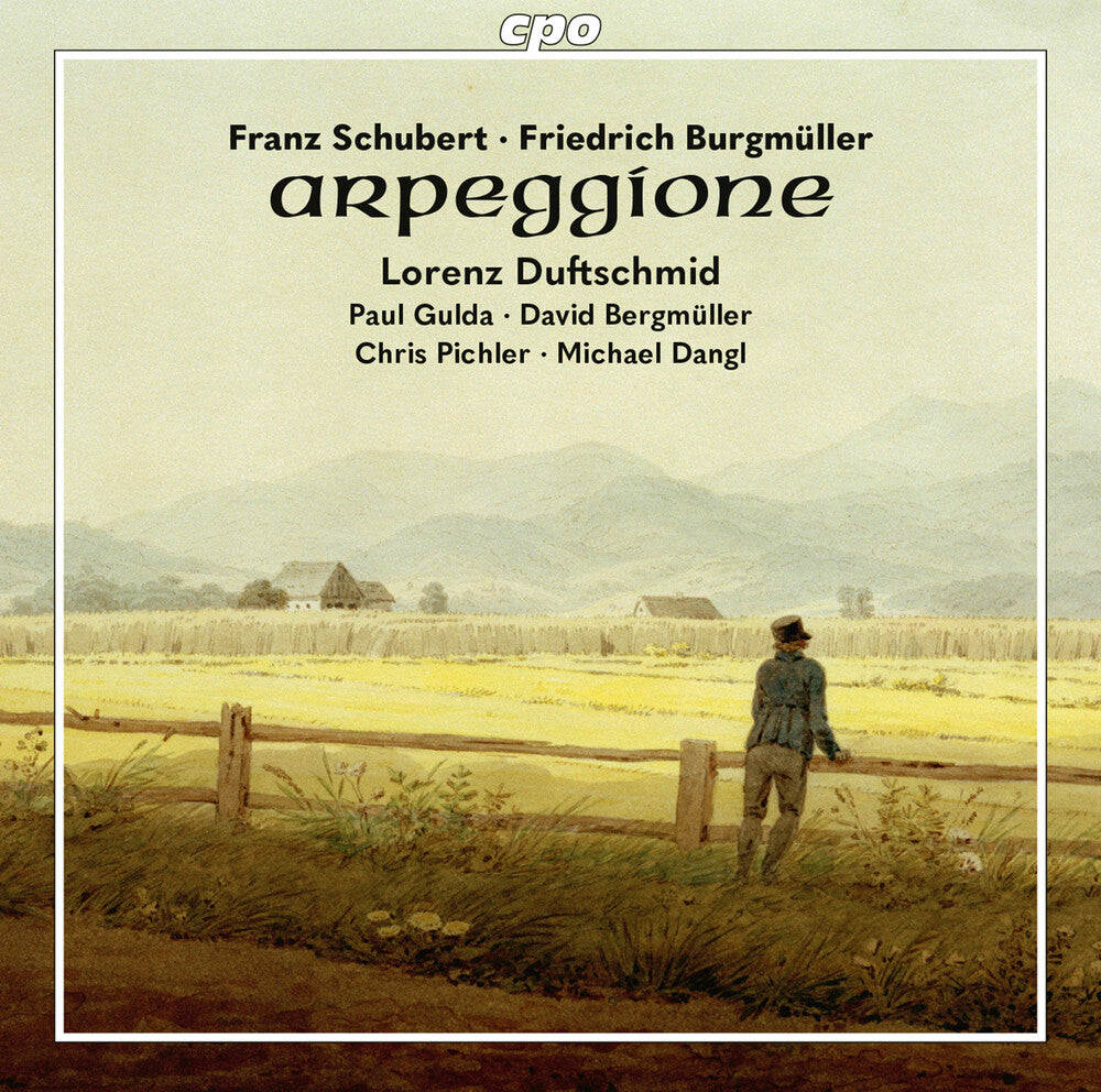 the album cover for Burgmuller / Schubert / Lorenz Duftschmid - Burgmuller & Schubert: Works For Arpeggione