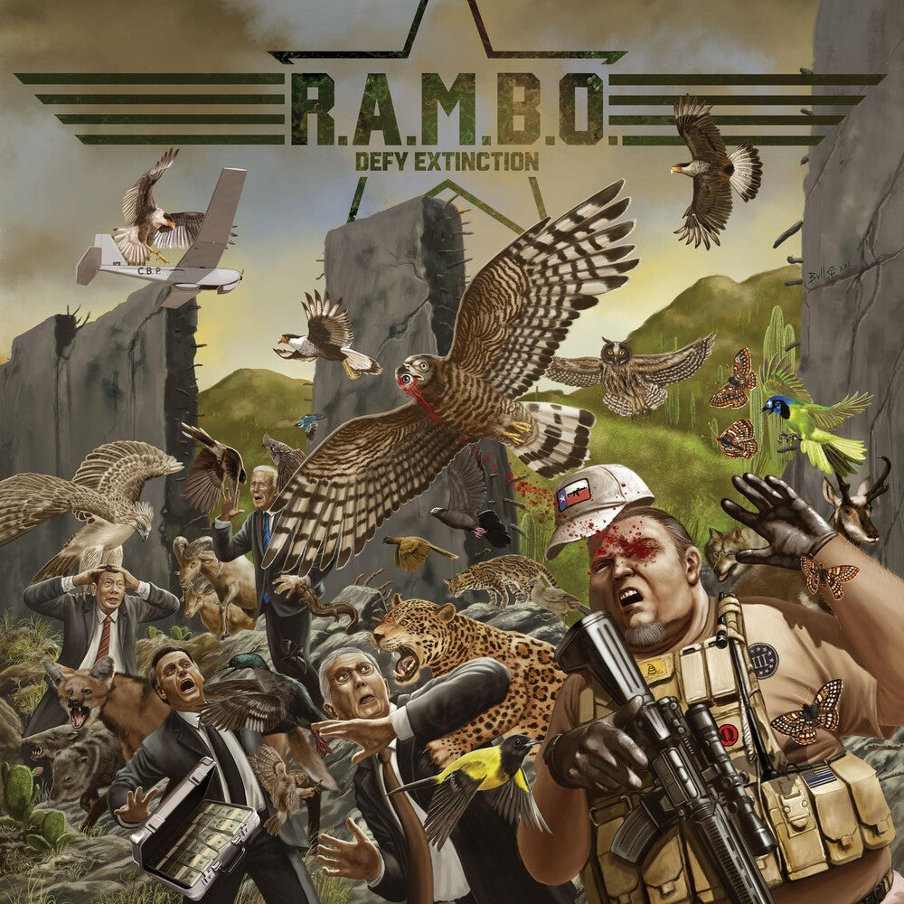 the album cover for R.A.M.B.O. - DEFY EXTINCTION