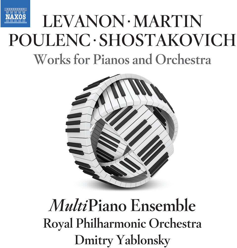 the album cover for Levanon / Martin / Poulenc - Works for Pianos & Orchestra