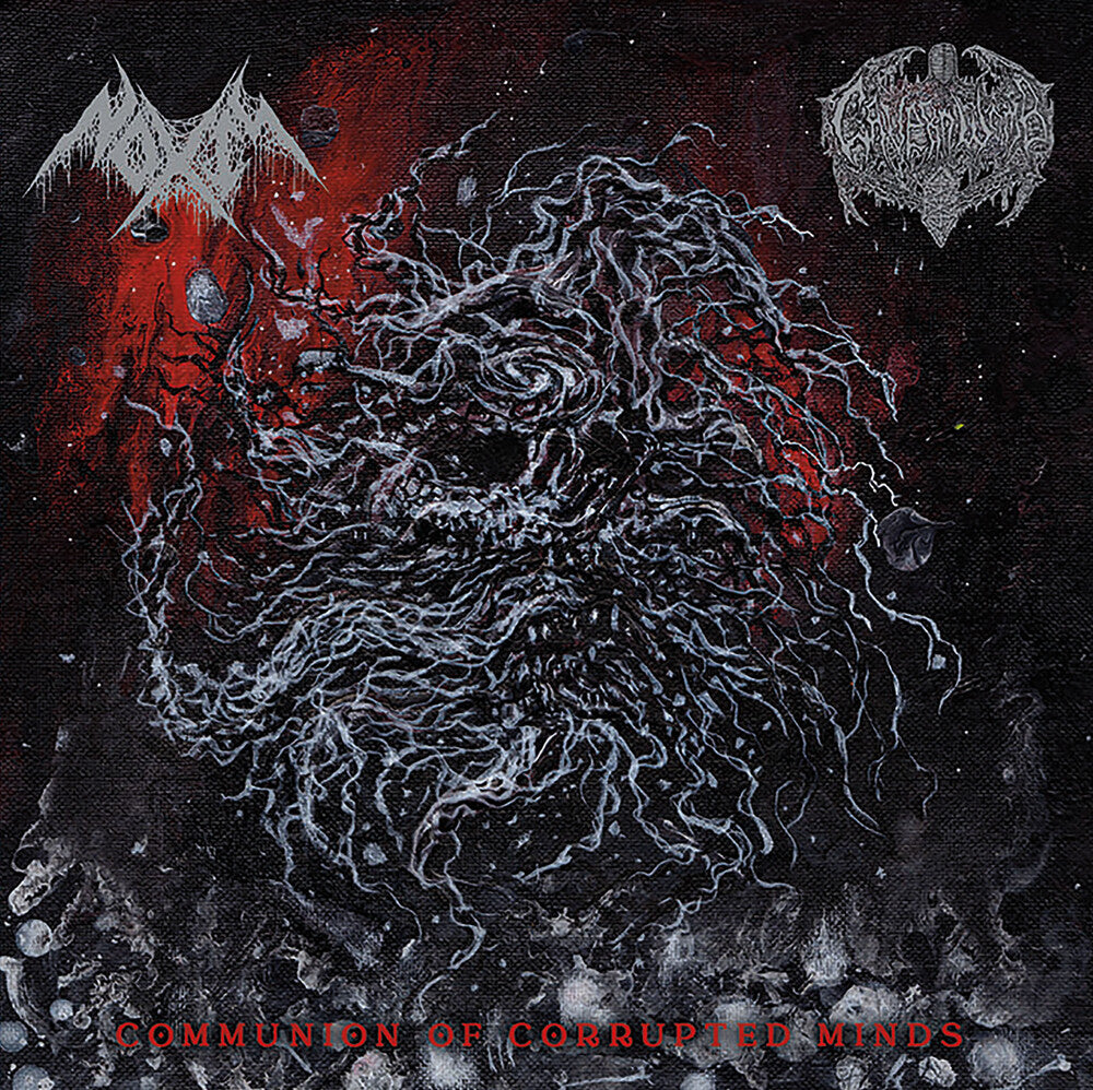 the album cover for Noxis & Cavern Womb - Communion Of Corrupted Minds