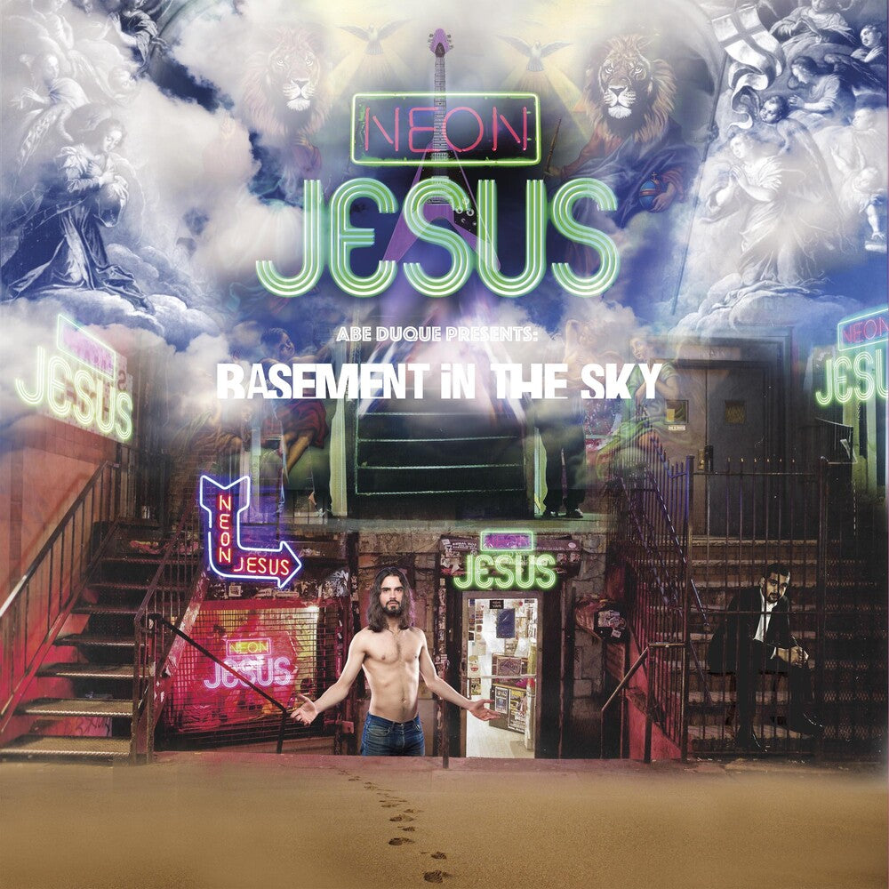the album cover for Neon Jesus - Basement In The Sky