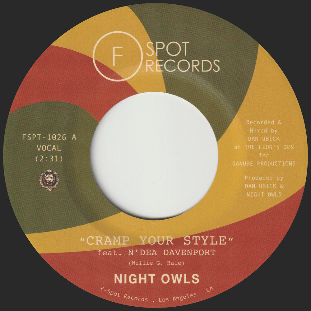 the album cover for Night Owls - Cramp Your Style B/W Your Old Standby