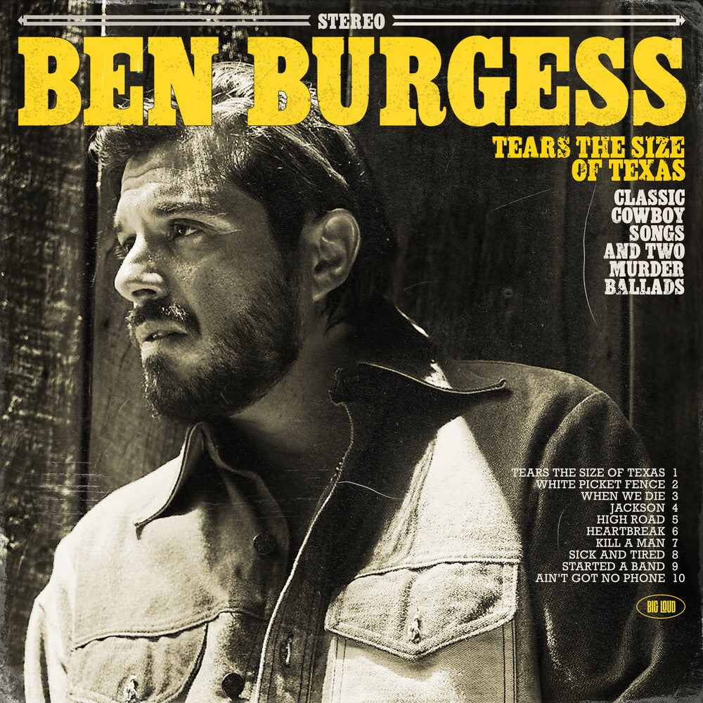the album cover for Ben Burgess - Tears The Size Of Texas