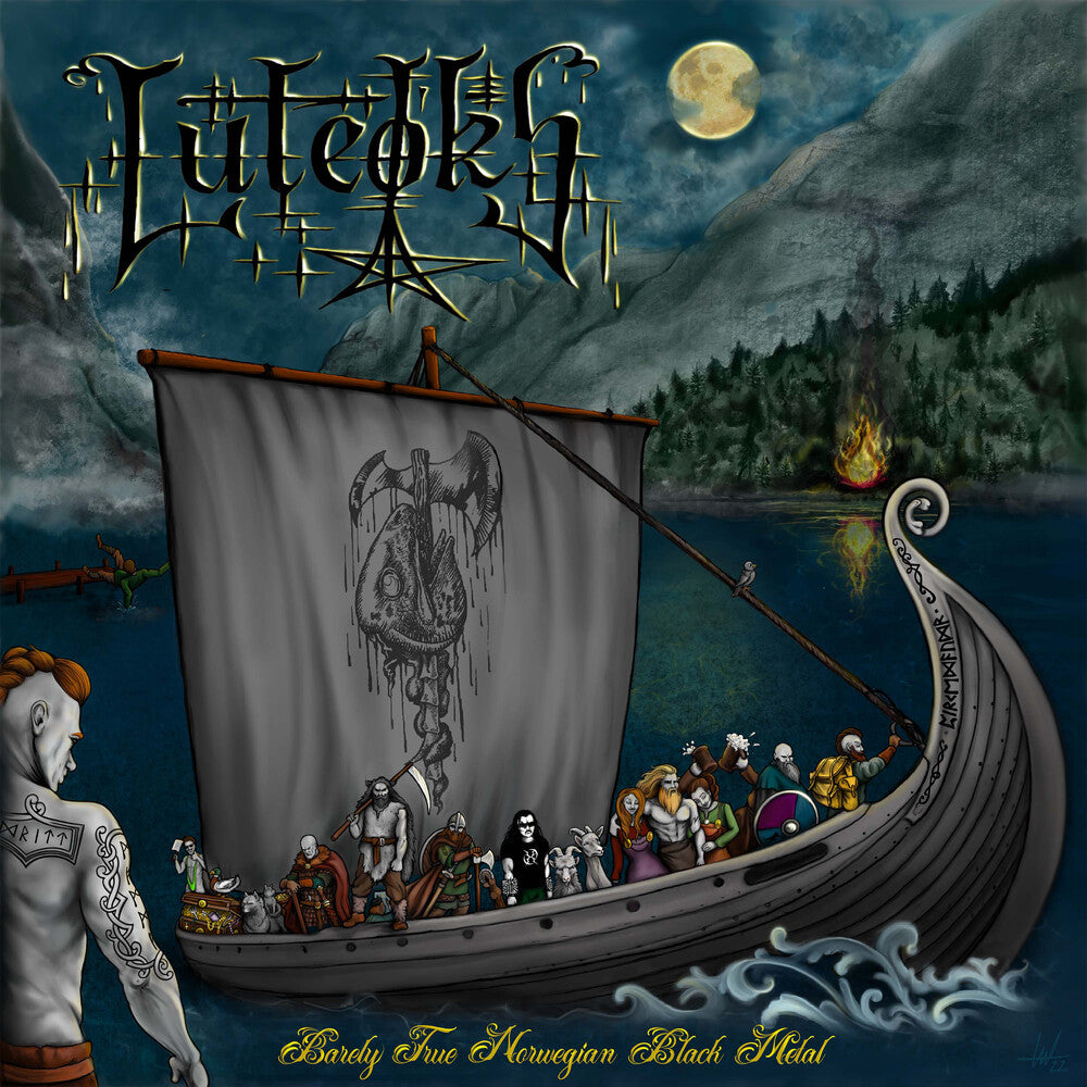 the album cover for Luteoks - Barely True Norwegian Black Metal