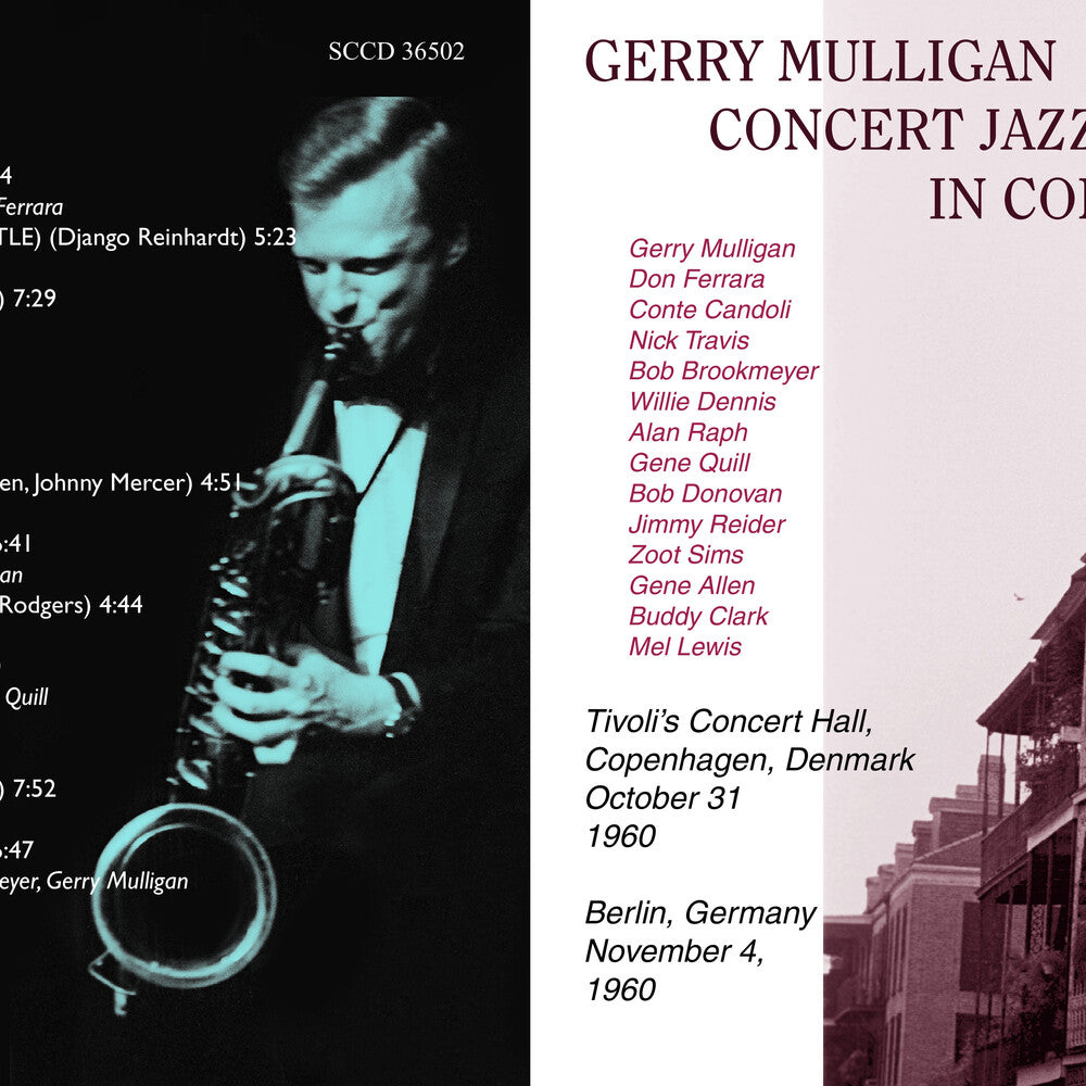 the album cover for Gerry Mulligan Concert Jazz Band - In Concert 1960 (Uk)