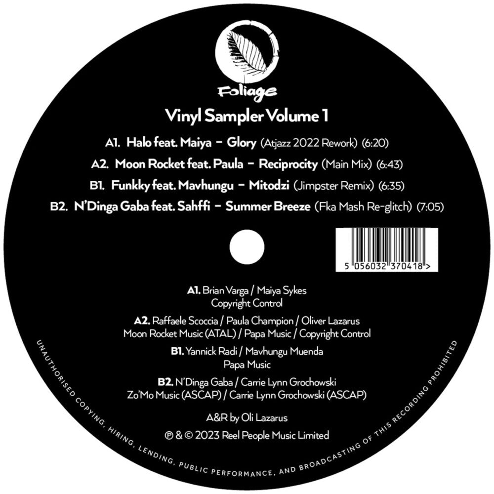 the album cover for Foliage Records : Vinyl Sampler Vol. 1 / Various - Foliage Records : Vinyl Sampler Vol. 1 / Various