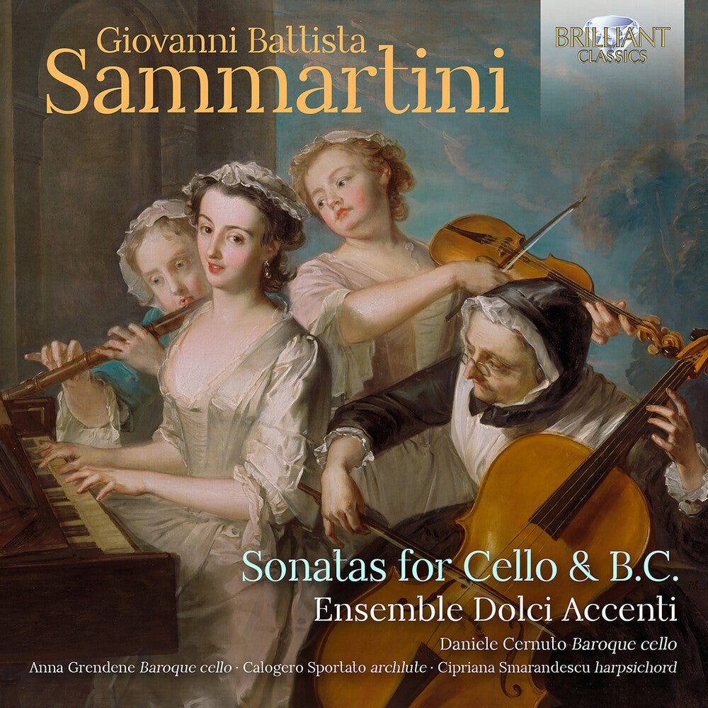 the album cover for Sammartini / Cernuto / Grendene - Sonatas For Cello & B.C.