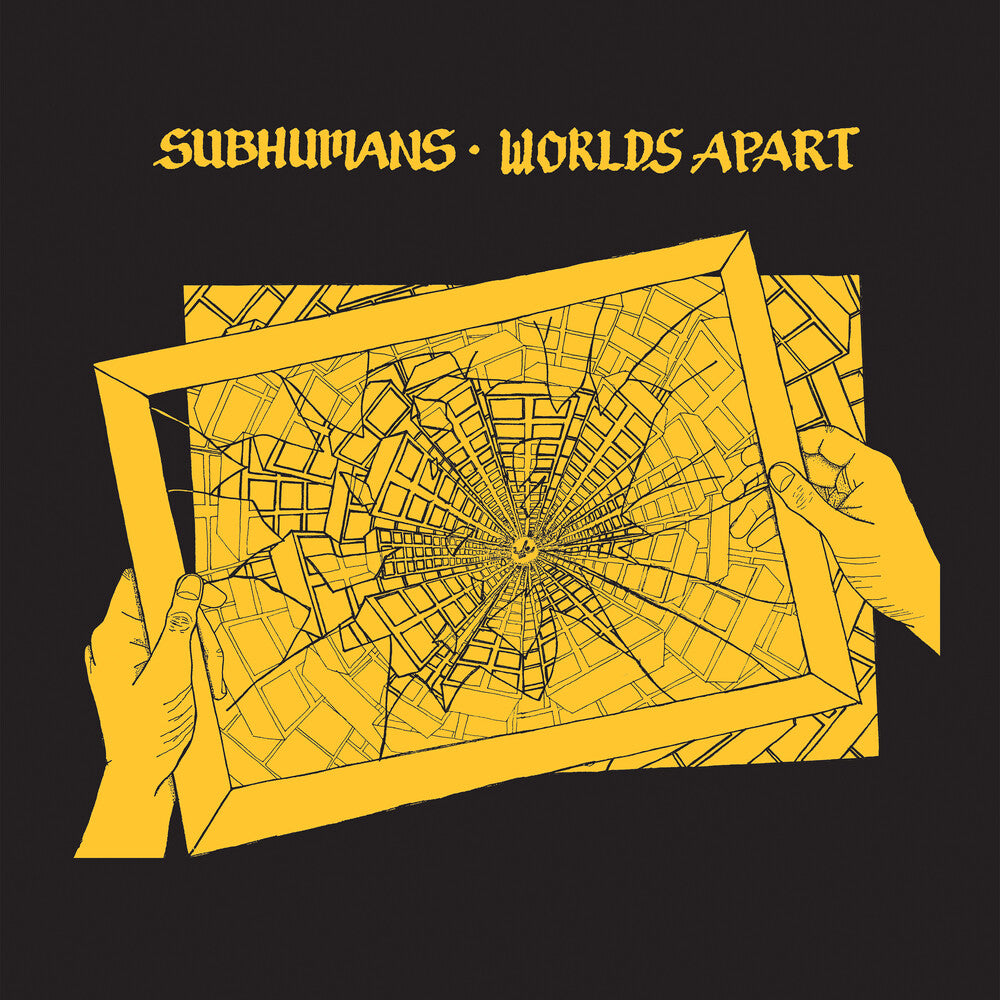 the album cover for The Subhumans - Worlds Apart