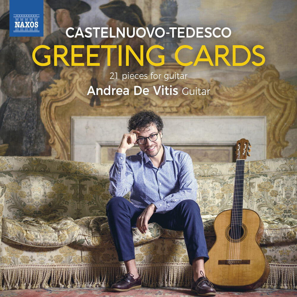the album cover for Castelnuovo / De Vitis - Greeting Cards 21 Pieces For Guitar