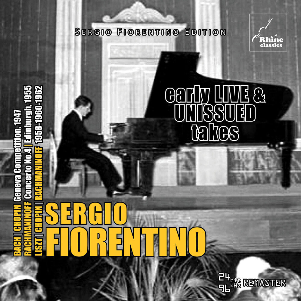 the album cover for J Bach .S. / Chopin / Rachmaninoff - Early Live & Unissued Takes
